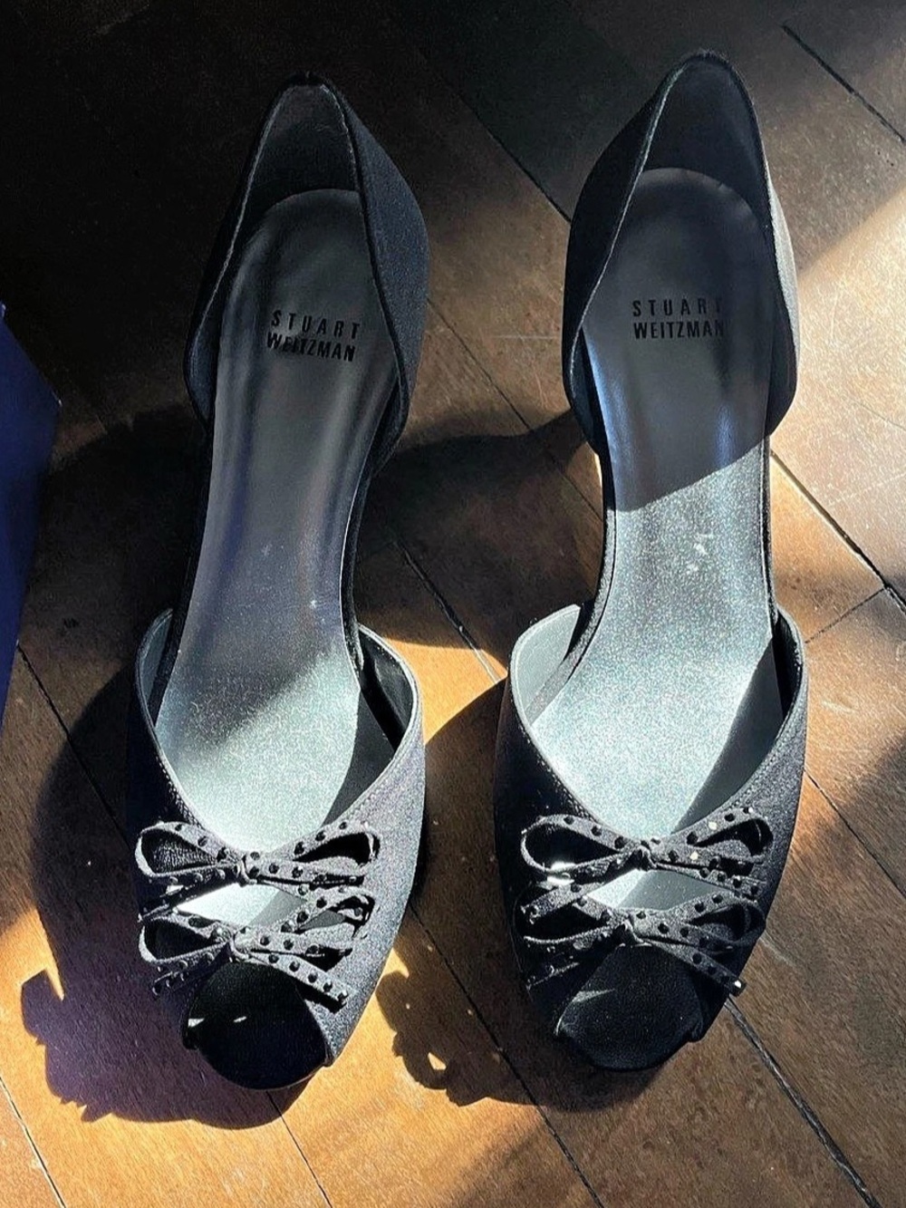 Stuart Weitzman Bow low Heels Black
